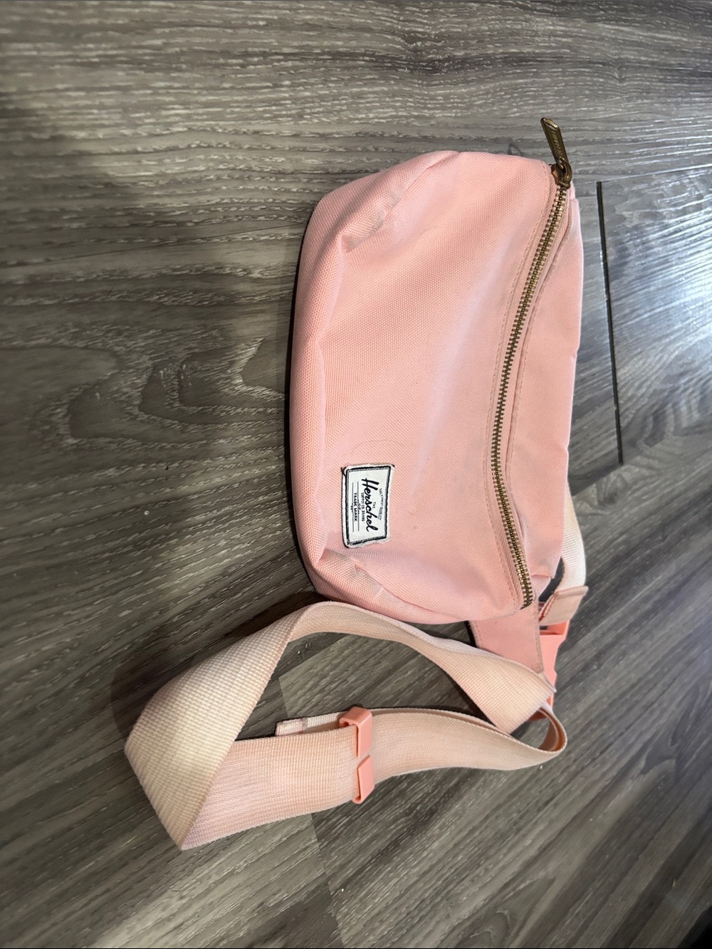 Herschel Supply Company Pink Crossbody Belt Bag with Gold-Tone Zipper